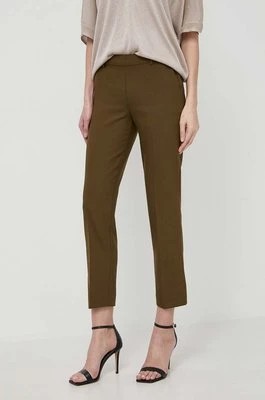 Zdjęcie produktu Morgan spodnie damskie kolor zielony proste medium waist