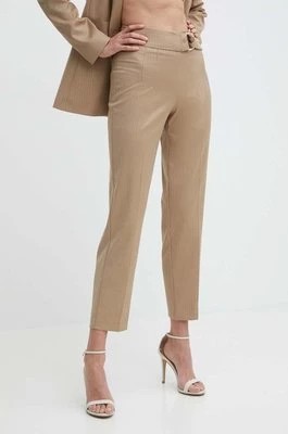 Zdjęcie produktu Morgan spodnie PBAC.F damskie kolor beżowy proste medium waist PBAC.F