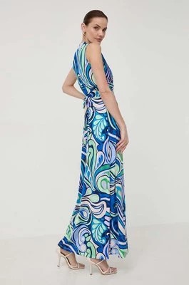 Zdjęcie produktu Morgan sukienka kolor niebieski maxi rozkloszowana