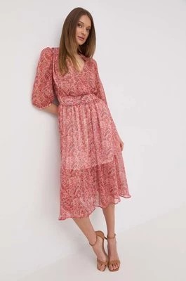 Zdjęcie produktu Morgan sukienka kolor różowy midi rozkloszowana