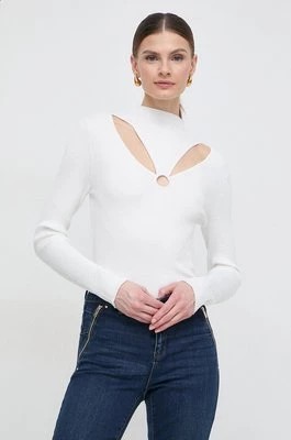 Zdjęcie produktu Morgan sweter damski kolor biały lekki z półgolfem