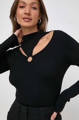 Zdjęcie produktu Morgan sweter damski kolor czarny z półgolfem