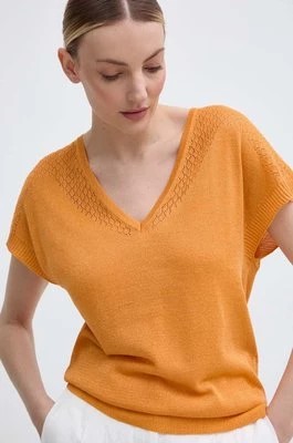 Zdjęcie produktu Morgan t-shirt MFIRENZ damski kolor pomarańczowy lekki MFIRENZ