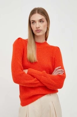 Zdjęcie produktu Morgan sweter z domieszką wełny damski kolor pomarańczowy lekki