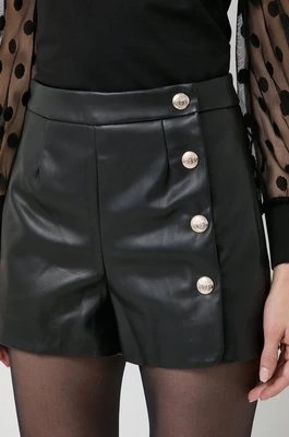 Zdjęcie produktu Morgan szorty damskie kolor czarny gładkie high waist