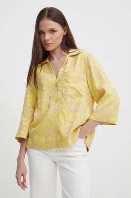 Zdjęcie produktu Mos Mosh koszula damska kolor żółty regular z kołnierzykiem klasycznym