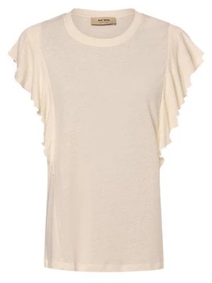 Zdjęcie produktu MOS MOSH Koszulka damska z zawartością lnu - MMChio Kobiety Dżersej beżowy|biały marmurkowy,