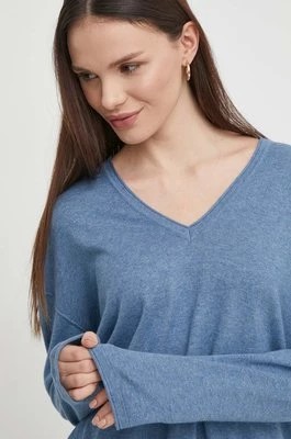 Zdjęcie produktu Mos Mosh sweter z domieszką kaszmiru kolor niebieski lekki