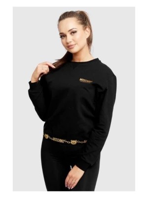 Zdjęcie produktu MOSCHINO Czarna bluza damska ze złotym logo