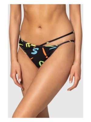 Zdjęcie produktu MOSCHINO Czarny dół od bikini w neonowe litery