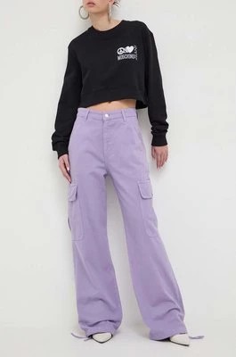 Zdjęcie produktu Moschino Jeans jeansy damskie kolor fioletowy