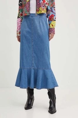 Zdjęcie produktu Moschino Jeans spódnica jeansowa kolor niebieski maxi rozkloszowana 0123.3740