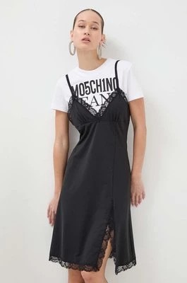 Zdjęcie produktu Moschino Jeans sukienka kolor czarny mini prosta