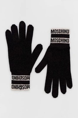 Zdjęcie produktu Moschino rękawiczki damskie kolor beżowy