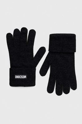 Zdjęcie produktu Moschino rękawiczki kaszmirowe kolor czarny