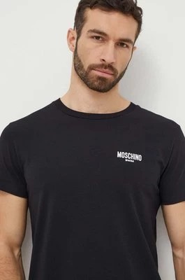 Zdjęcie produktu Moschino Underwear t-shirt plażowy kolor czarny z nadrukiem 241V3A07039408
