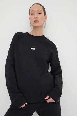 Zdjęcie produktu MSGM bluza bawełniana damska kolor czarny z nadrukiem