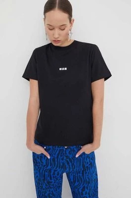 Zdjęcie produktu MSGM t-shirt bawełniany damski kolor czarny