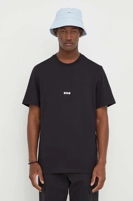 Zdjęcie produktu MSGM t-shirt bawełniany męski kolor czarny gładki