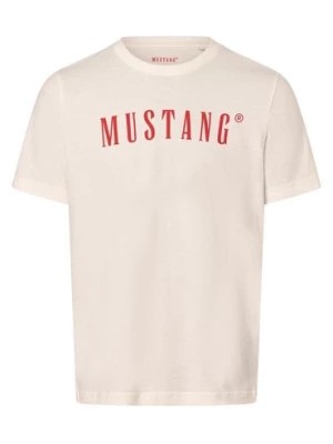 Zdjęcie produktu Mustang Koszulka męska - Austin Mężczyźni Bawełna biały nadruk,