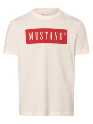 Zdjęcie produktu Mustang Koszulka męska - Austin Mężczyźni Dżersej biały nadruk,