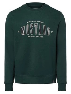 Zdjęcie produktu Mustang Męska bluza nierozpinana Mężczyźni Bawełna zielony nadruk,