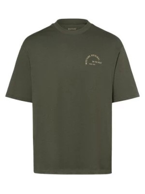Zdjęcie produktu Mustang T-shirt męski Mężczyźni Bawełna zielony jednolity,
