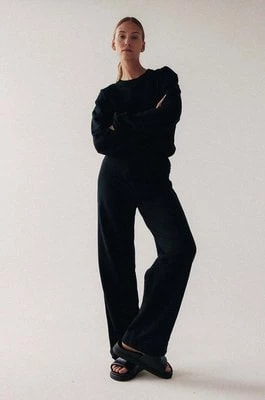Zdjęcie produktu MUUV. spodnie dresowe SUBTLE COTTON kolor czarny gładkie