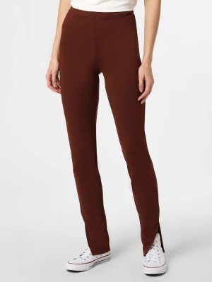 Zdjęcie produktu NA-KD Legginsy Kobiety Sztuczne włókno brązowy|czerwony jednolity,