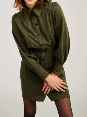 Zdjęcie produktu Naf Naf Sukienka w kolorze oliwkowym rozmiar: 32