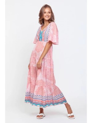 Zdjęcie produktu Namaste Sukienka w kolorze koralowym ze wzorem rozmiar: M