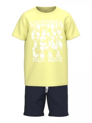 Zdjęcie produktu NAME IT Komplet t-shirt i szorty sportowe 13213261 Żółty Regular Fit