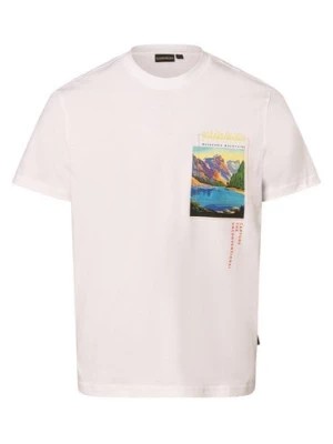Zdjęcie produktu Napapijri Koszulka męska Mężczyźni Bawełna biały nadruk,