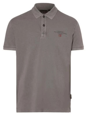 Zdjęcie produktu Napapijri Męska koszulka polo - Elbas Mężczyźni Bawełna szary jednolity,