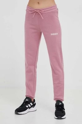 Zdjęcie produktu Napapijri spodnie dresowe kolor różowy gładkie