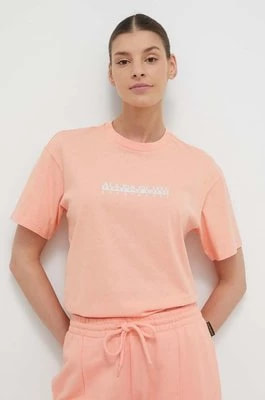 Zdjęcie produktu Napapijri t-shirt bawełniany S-Box damski kolor pomarańczowy NP0A4GDDP1I1