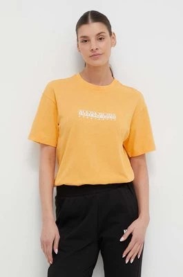 Zdjęcie produktu Napapijri t-shirt bawełniany S-Box damski kolor żółty NP0A4GDDY1J1
