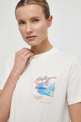 Zdjęcie produktu Napapijri t-shirt bawełniany S-Yukon damski kolor beżowy NP0A4HOGN1A1
