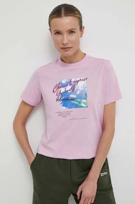 Zdjęcie produktu Napapijri t-shirt bawełniany S-Yukon damski kolor różowy NP0A4HOGP1J1
