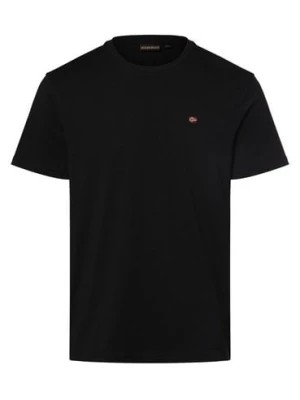 Zdjęcie produktu Napapijri T-shirt męski Mężczyźni Bawełna czarny jednolity,