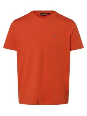Zdjęcie produktu Napapijri T-shirt męski Mężczyźni Bawełna pomarańczowy jednolity,