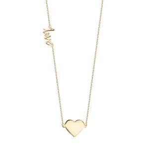 Zdjęcie produktu Naszyjnik srebrny pozłacany - serce - Hearts Hearts - Biżuteria YES