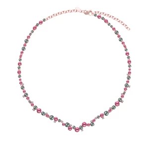 Zdjęcie produktu Naszyjnik z różowego złota - kolia z diamentami i kolorowymi turmalinami Biżuteria YES