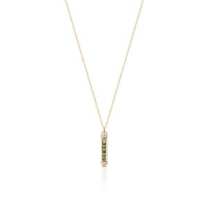 Zdjęcie produktu W.KRUK - Naszyjnik złoty z diamentami i zielonymi szafirami