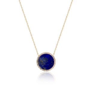 Zdjęcie produktu W.KRUK - Naszyjnik złoty z diamentami lapis lazuli