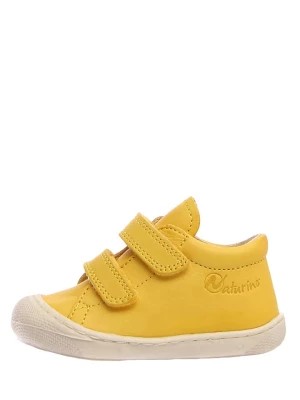 Zdjęcie produktu Naturino Skórzane sneakersy w kolorze żółtym rozmiar: 17