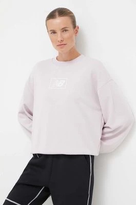 Zdjęcie produktu New Balance bluza damska kolor różowy z nadrukiem