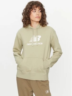Zdjęcie produktu New Balance Bluza Essentials Stacked Logo Hoodie WT31533 Zielony Regular Fit