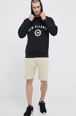 Zdjęcie produktu New Balance bluza męska kolor czarny z kapturem z nadrukiem