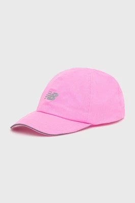 Zdjęcie produktu New Balance czapka LAH13002VPK kolor różowy z nadrukiem